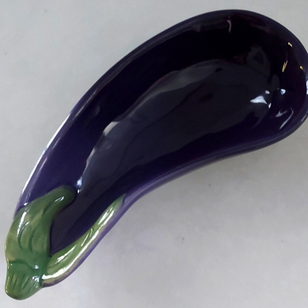 WILLIAM SONOMA Jardin Potager Collection Eggplant Dip Dish